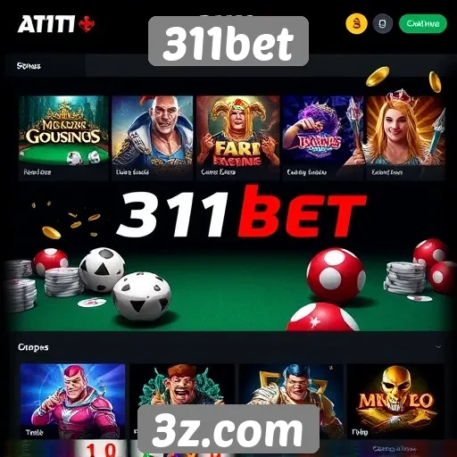 311bet oferece ampla variedade de jogos de azar